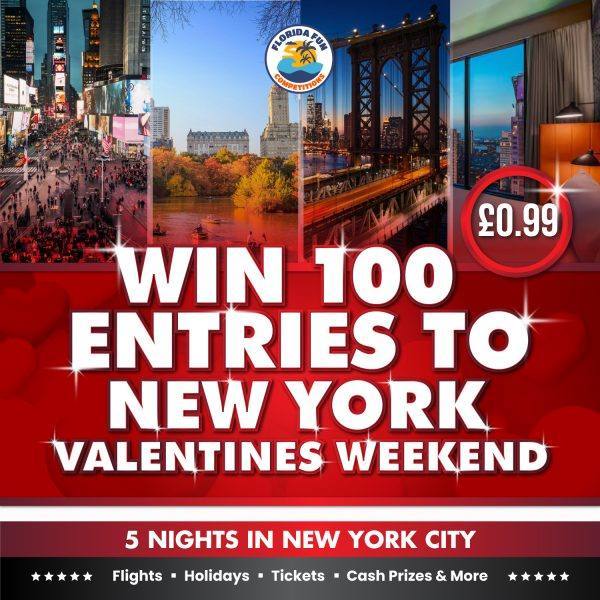 100 Entries to New York Valentines Weekend