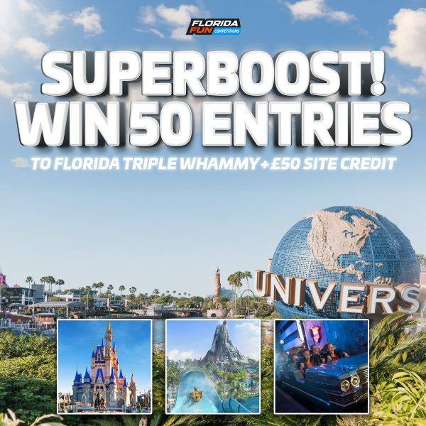 SUPERBOOST! Win 50 Entries for Florida Triple Whammy + £50 Site Credit